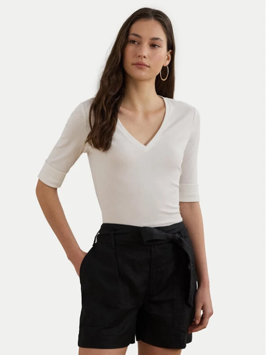 Zdjęcie produktu LAUREN RALPH LAUREN Bluzka 200815843001 Biały Slim Fit