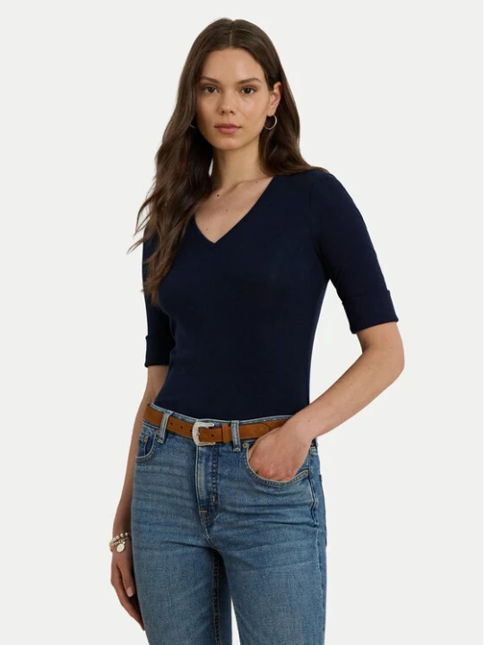 Zdjęcie produktu LAUREN RALPH LAUREN Bluzka 200815843010 Granatowy Slim Fit