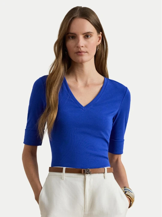 Zdjęcie produktu LAUREN RALPH LAUREN Bluzka 200815843012 Niebieski Slim Fit
