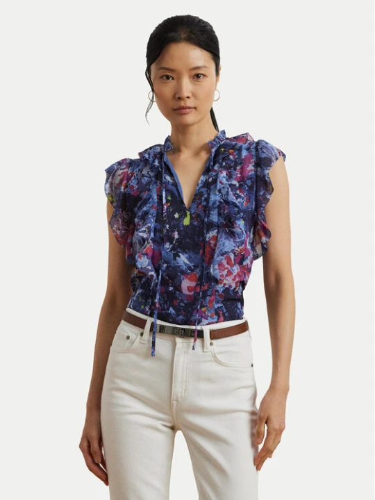 Zdjęcie produktu LAUREN RALPH LAUREN Bluzka 200970718001 Granatowy Relaxed Fit