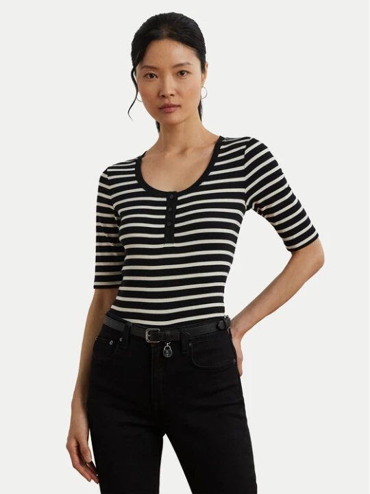 Zdjęcie produktu LAUREN RALPH LAUREN Bluzka 200971086002 Czarny Slim Fit