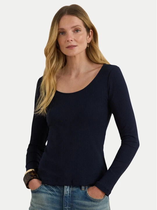 Zdjęcie produktu LAUREN RALPH LAUREN Bluzka 200980145002 Granatowy Slim Fit