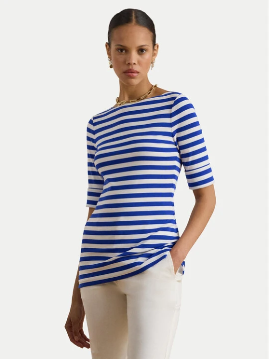 Zdjęcie produktu LAUREN RALPH LAUREN Bluzka 200P03750002 Niebieski Slim Fit