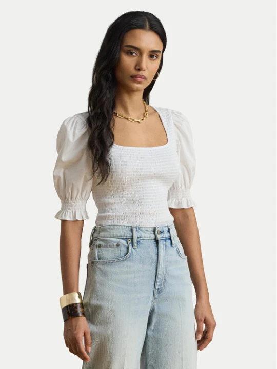 Zdjęcie produktu LAUREN RALPH LAUREN Bluzka 200P09102001 Biały Slim Fit