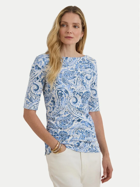 Zdjęcie produktu LAUREN RALPH LAUREN Bluzka 200P09110001 Niebieski jasny Slim Fit