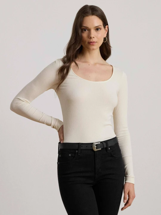 Zdjęcie produktu LAUREN RALPH LAUREN Bluzka | Slim Fit kremowy