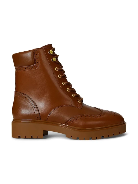 Zdjęcie produktu Lauren Ralph Lauren botki skórzane Alysn Lup Pr brązowy