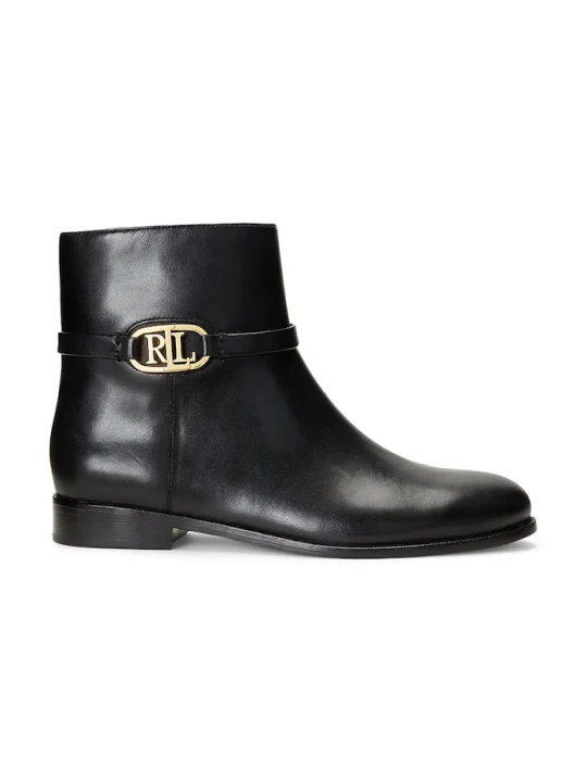 Zdjęcie produktu Lauren Ralph Lauren botki skórzane Briela czarny
