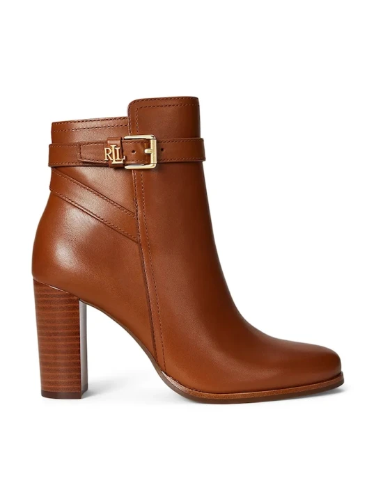 Zdjęcie produktu Lauren Ralph Lauren botki skórzane Brke Bt Hl 2 brązowy