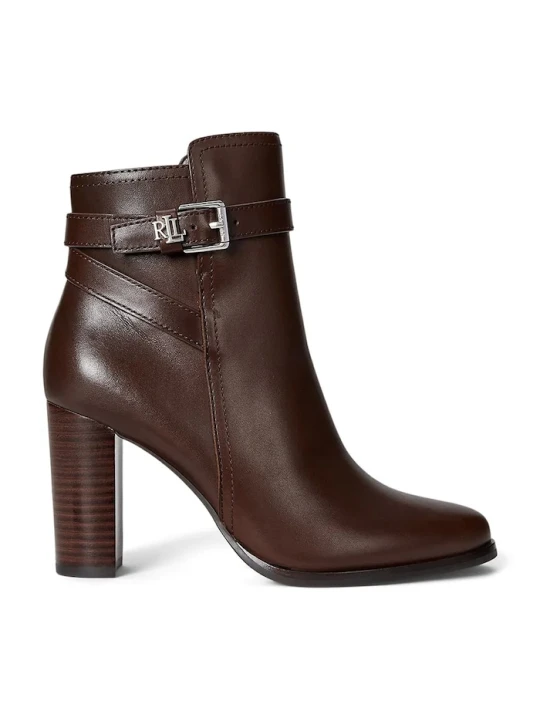Zdjęcie produktu Lauren Ralph Lauren botki skórzane Brke Bt Hl 2 brązowy