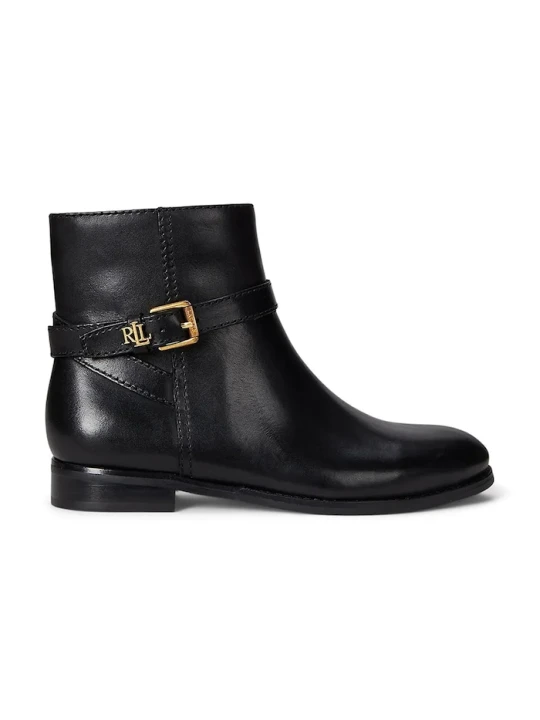 Zdjęcie produktu Lauren Ralph Lauren botki skórzane Brooke Bt 2 czarny