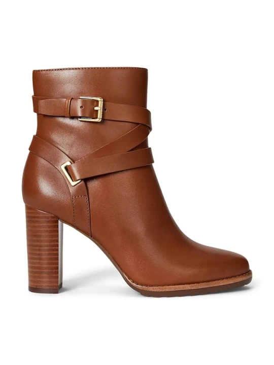 Zdjęcie produktu Lauren Ralph Lauren botki skórzane Cllns Bt Hl brązowy