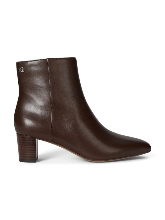 Zdjęcie produktu Lauren Ralph Lauren botki skórzane Demi brązowy