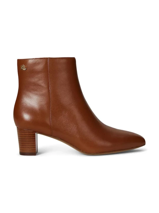 Zdjęcie produktu Lauren Ralph Lauren botki skórzane Demi brązowy