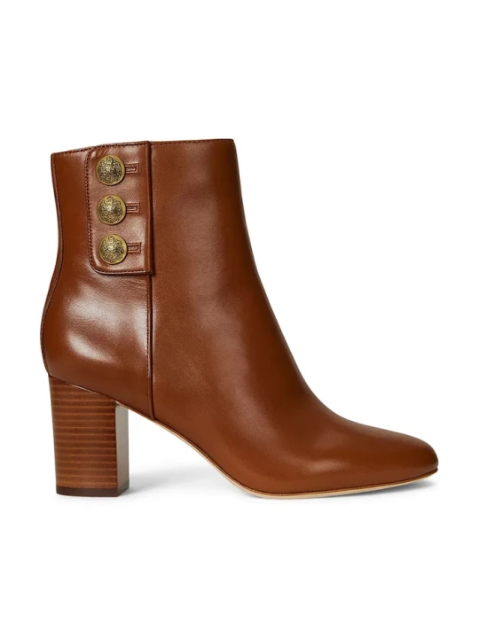 Zdjęcie produktu Lauren Ralph Lauren botki skórzane Kenndi Bt Hl brązowy