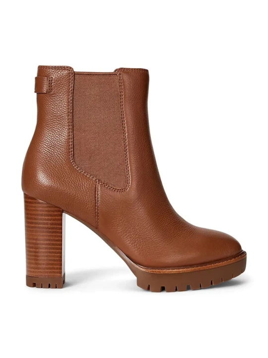 Zdjęcie produktu Lauren Ralph Lauren botki skórzane Layne brązowy