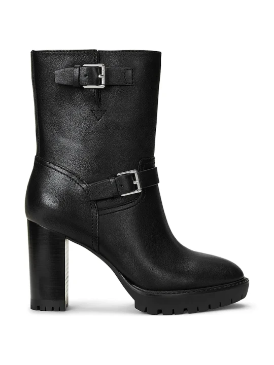 Zdjęcie produktu Lauren Ralph Lauren botki skórzane Lyvia czarny