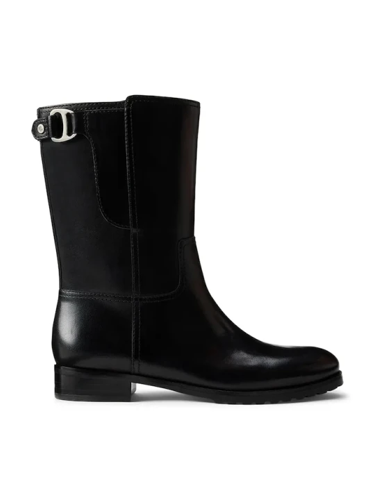 Zdjęcie produktu Lauren Ralph Lauren botki skórzane Tasha Mid czarny