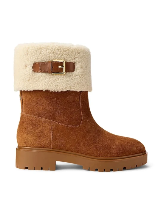 Zdjęcie produktu Lauren Ralph Lauren botki zamszowe Allyson Srlg brązowy
