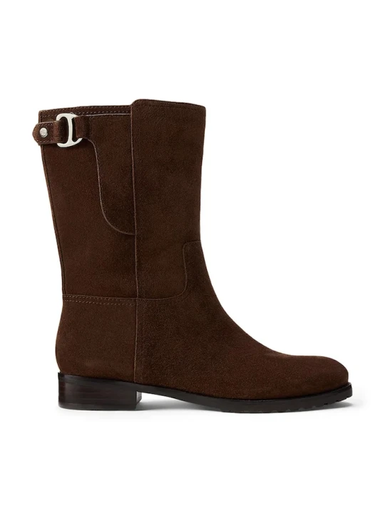Zdjęcie produktu Lauren Ralph Lauren botki zamszowe Tasha Mid brązowy