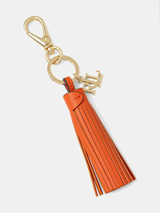 Zdjęcie produktu Lauren Ralph Lauren brelok skórzany pomarańczowy