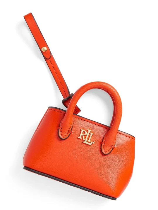 Zdjęcie produktu Lauren Ralph Lauren brelok skórzany pomarańczowy