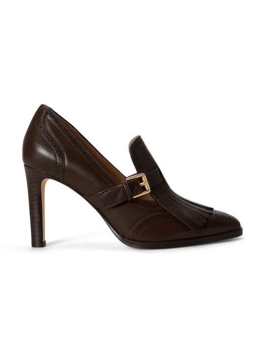 Zdjęcie produktu Lauren Ralph Lauren czółenka skórzane Colleen Klt brązowy