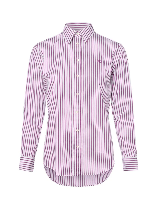 Zdjęcie produktu Lauren Ralph Lauren bluzka koszulowa Kobiety Bawełna lila | biały