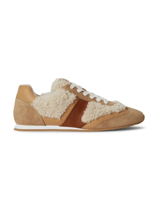 Zdjęcie produktu Lauren Ralph Lauren Dani Lw Prfl sneakersy damskie skórzane brązowy