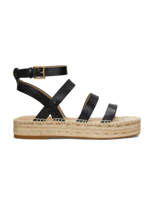 Zdjęcie produktu Lauren Ralph Lauren espadryle skórzane Polly Gldtr czarny