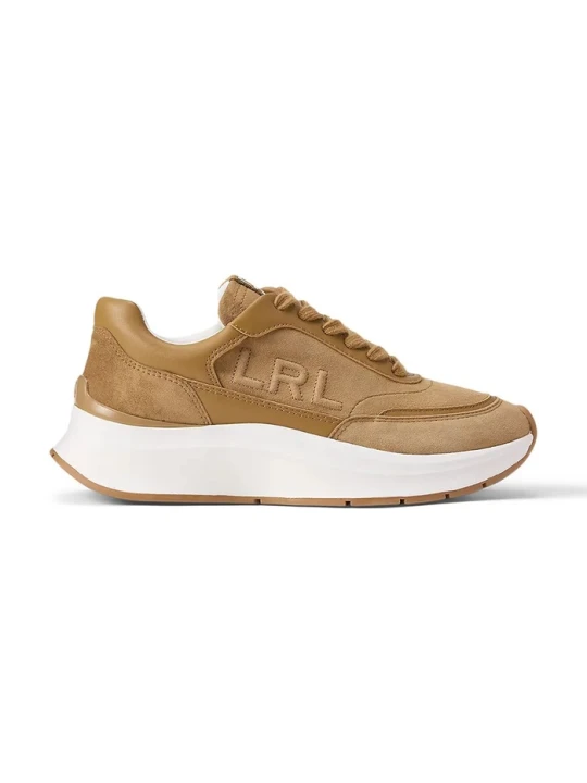 Zdjęcie produktu Lauren Ralph Lauren Franky sneakersy damskie zamszowe brązowy
