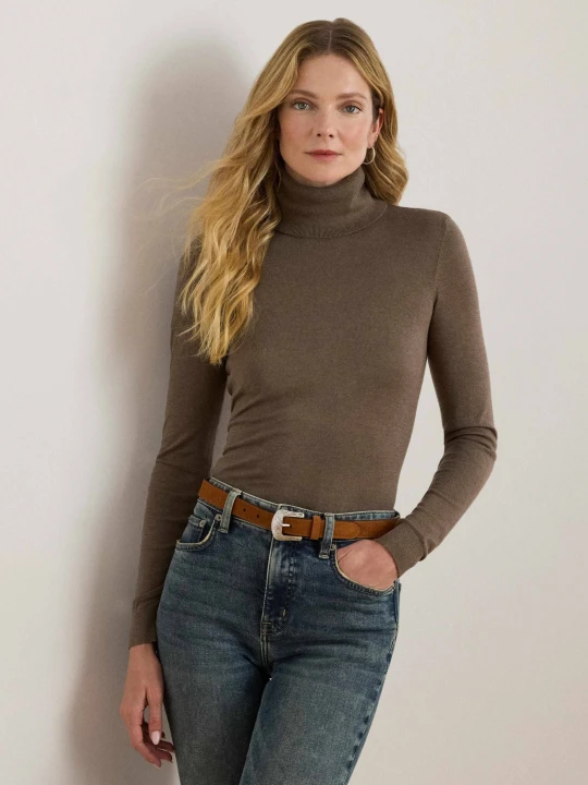 Zdjęcie produktu LAUREN RALPH LAUREN Golf | Slim Fit | z dodatkiem jedwabiu brązowy