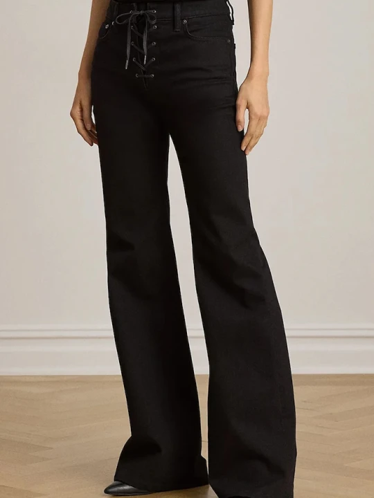 Zdjęcie produktu Lauren Ralph Lauren jeansy flare damskie czarny