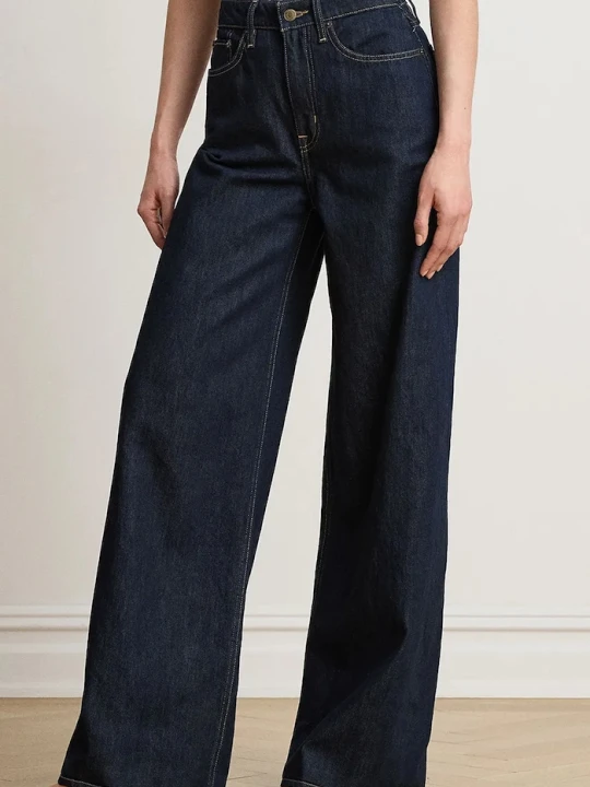 Zdjęcie produktu Lauren Ralph Lauren jeansy wide leg damskie granatowy
