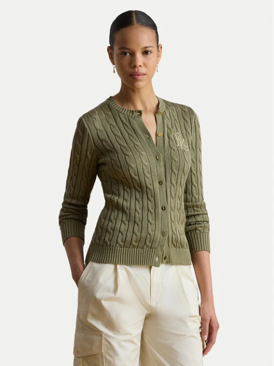 Zdjęcie produktu LAUREN RALPH LAUREN Kardigan Cable 200P14040500 Zielony Regular Fit