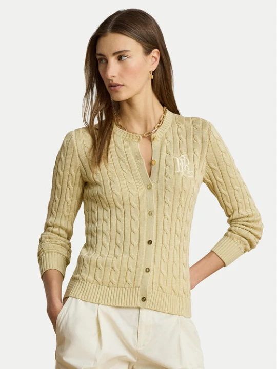 Zdjęcie produktu LAUREN RALPH LAUREN Kardigan Cable 200P14040501 Beżowy Regular Fit