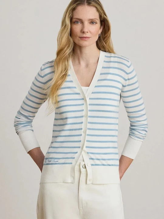 Zdjęcie produktu Lauren Ralph Lauren kardigan damski bawełniany biały