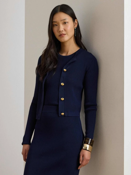 Zdjęcie produktu LAUREN RALPH LAUREN Kardigan | Slim Fit granatowy