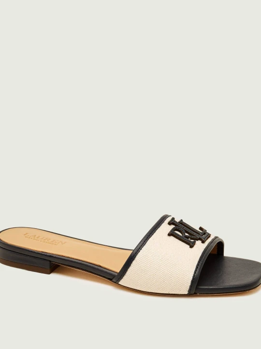 Zdjęcie produktu LAUREN RALPH LAUREN Klapki EVERLEY | z dodatkiem skóry beżowy