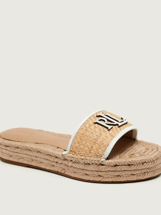 Zdjęcie produktu LAUREN RALPH LAUREN Klapki POLLY | z dodatkiem skóry beżowy