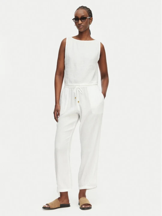 Zdjęcie produktu LAUREN RALPH LAUREN Komplet top i spodnie Double Gauze 20617192 Biały Regular Fit