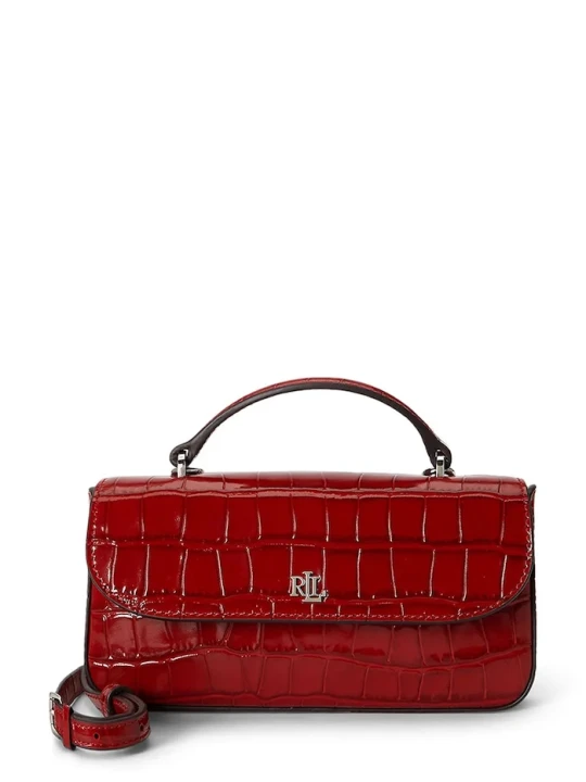 Zdjęcie produktu Lauren Ralph Lauren kopertówka damska skórzana czerwony