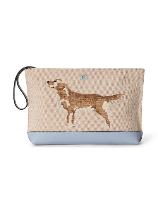 Zdjęcie produktu Lauren Ralph Lauren kosmetyczka damska bawełniana beżowy