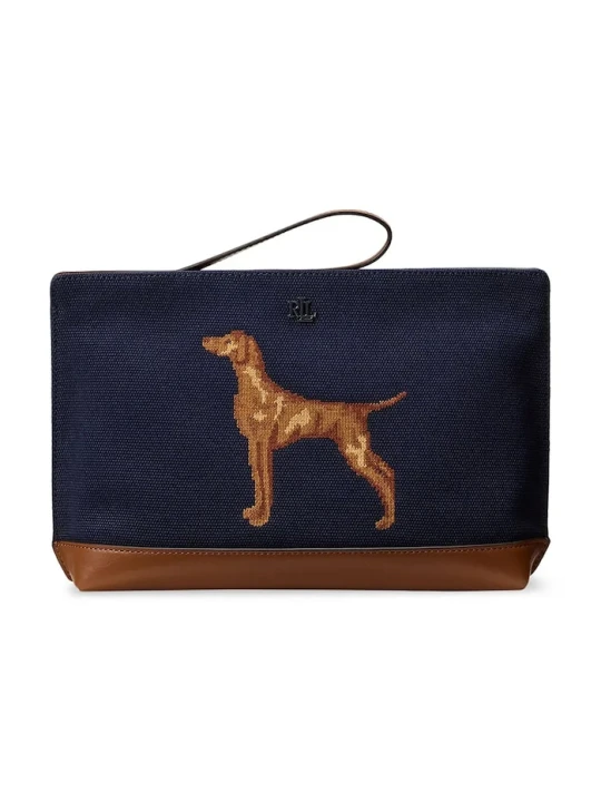 Zdjęcie produktu Lauren Ralph Lauren kosmetyczka damska bawełniana granatowy