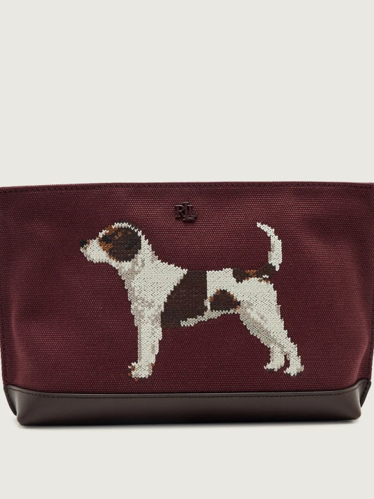Zdjęcie produktu LAUREN RALPH LAUREN Kosmetyczka | z dodatkiem skóry bordowy
