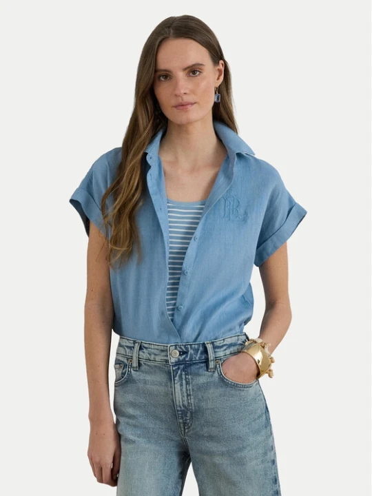 Zdjęcie produktu LAUREN RALPH LAUREN Koszula 200874259011 Błękitny Relaxed Fit Niebieski jasny