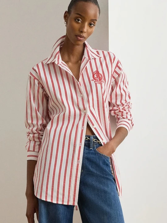 Zdjęcie produktu Lauren Ralph Lauren koszula damska bawełniana czerwony