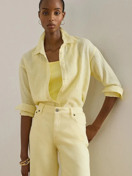 Zdjęcie produktu Lauren Ralph Lauren koszula damska lniana żółty