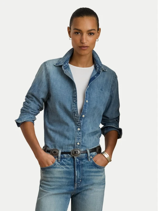Zdjęcie produktu LAUREN RALPH LAUREN Koszula jeansowa 200P08166001 Niebieski Straight Fit