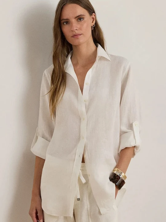 Zdjęcie produktu Lauren Ralph Lauren koszula lniana 200782777001 biały